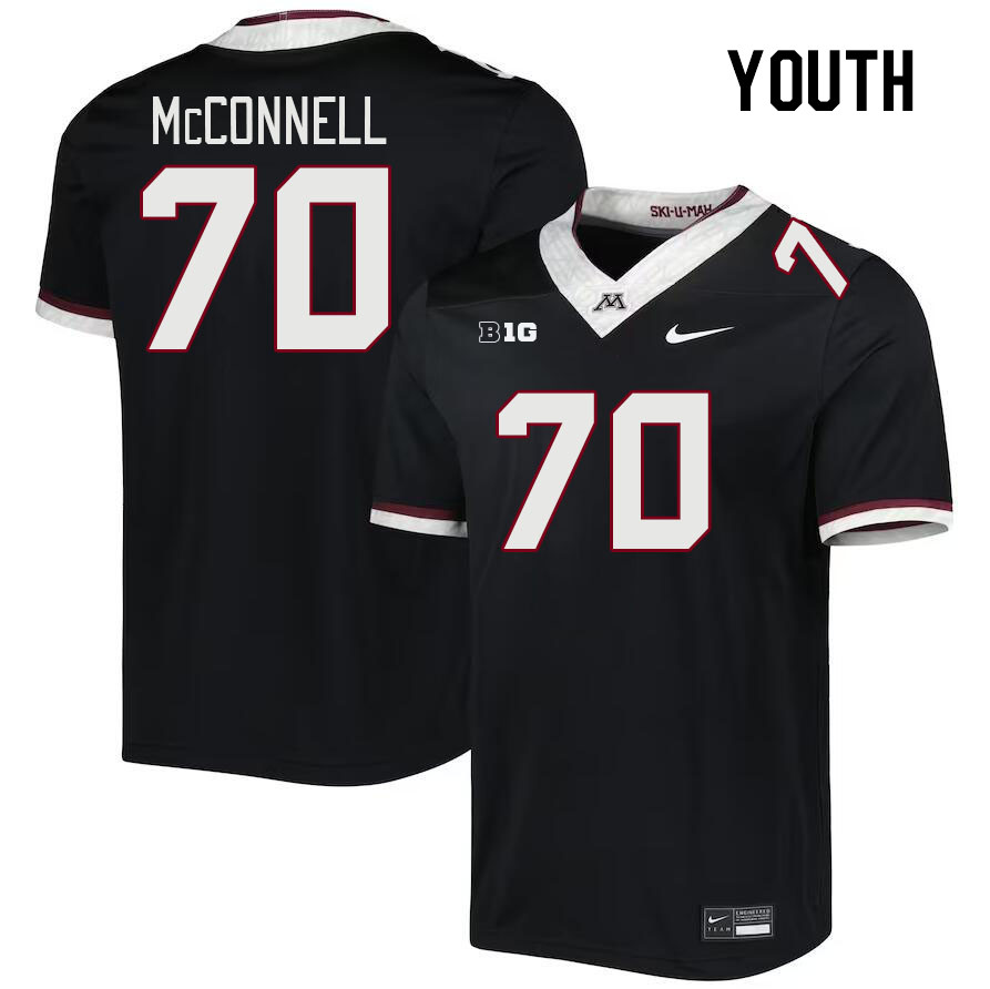 Youth #70 Cade McConnell Minnesota Golden Gophers College Football Jerseys Stitched-Black